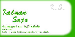 kalman sajo business card